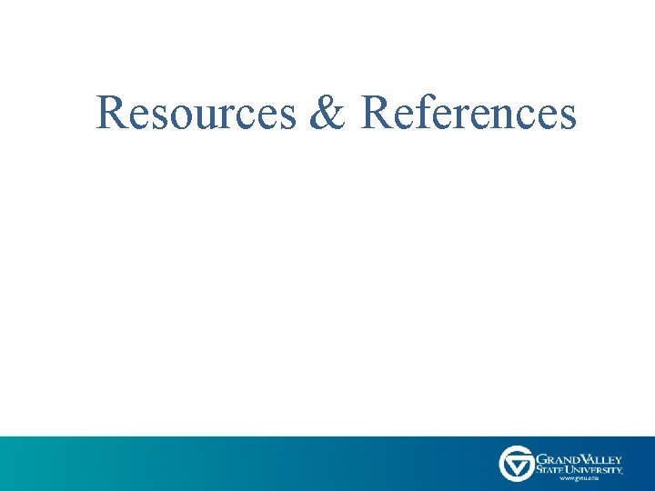 Resources & References 