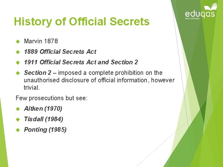History of Official Secrets Marvin 1878 1889 Official Secrets Act 1911 Official Secrets Act