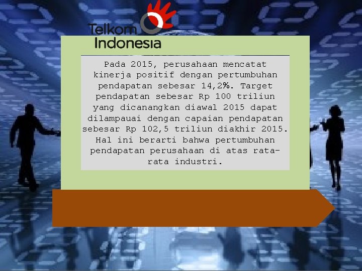 Pada 2015, perusahaan mencatat kinerja positif dengan pertumbuhan pendapatan sebesar 14, 2%. Target pendapatan