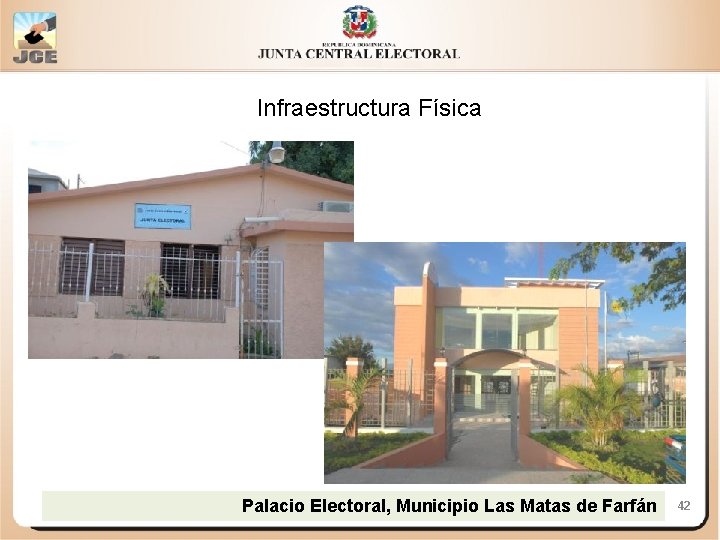 Infraestructura Física Palacio Electoral, Municipio Las Matas de Farfán 42 