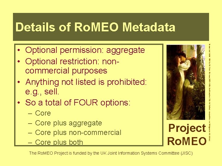 Details of Ro. MEO Metadata – – Core plus aggregate Core plus non-commercial Core