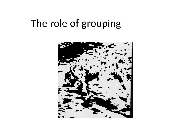 The role of grouping 
