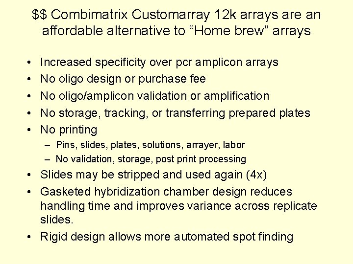 $$ Combimatrix Customarray 12 k arrays are an affordable alternative to “Home brew” arrays