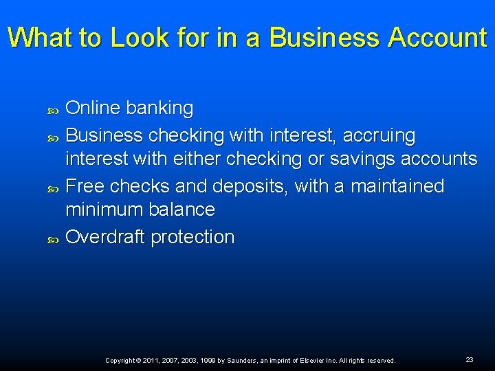 What to Look for in a Business Account Online banking Business checking with interest,