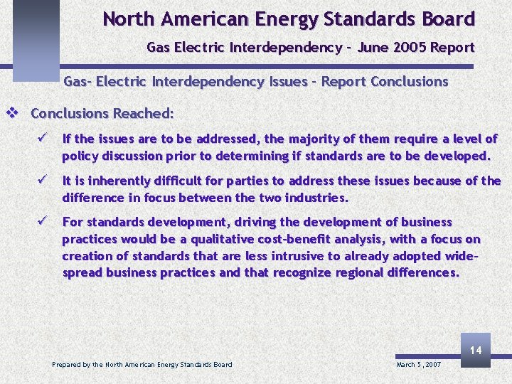 North American Energy Standards Board Gas Electric Interdependency – June 2005 Report Gas- Electric