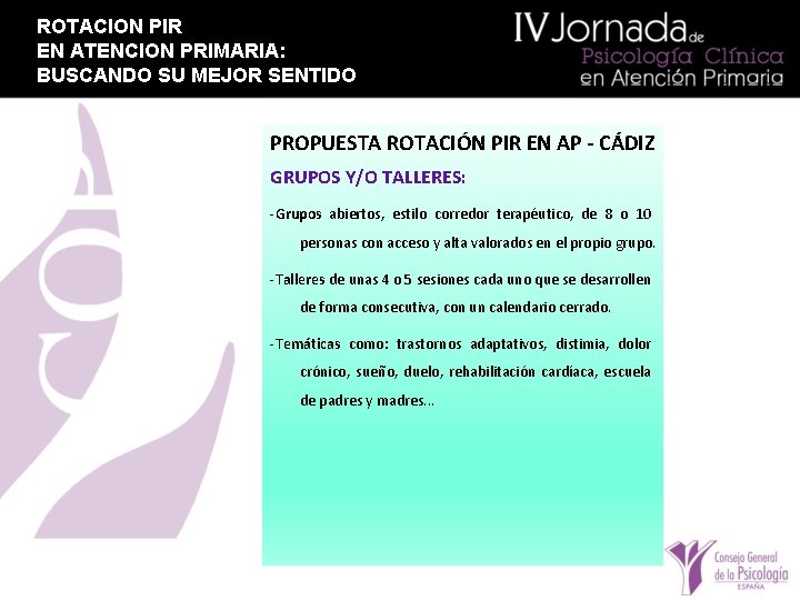 ROTACION PIR EN ATENCION PRIMARIA: BUSCANDO SU MEJOR SENTIDO PROPUESTA ROTACIÓN PIR EN AP