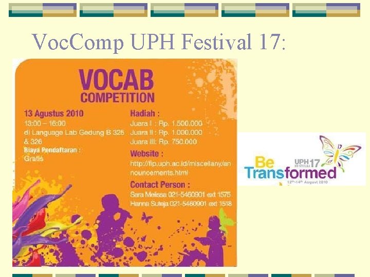 Voc. Comp UPH Festival 17: 