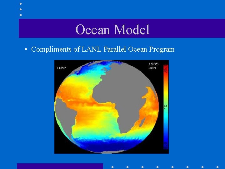 Ocean Model • Compliments of LANL Parallel Ocean Program 