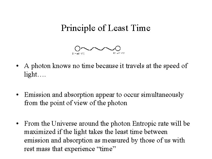 Principle of Least Time • A photon knows no time because it travels at