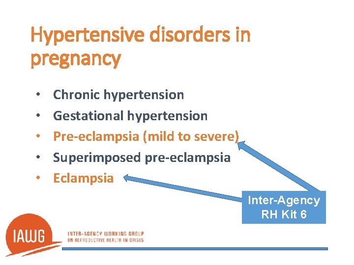 Hypertensive disorders in pregnancy • • • Chronic hypertension Gestational hypertension Pre-eclampsia (mild to