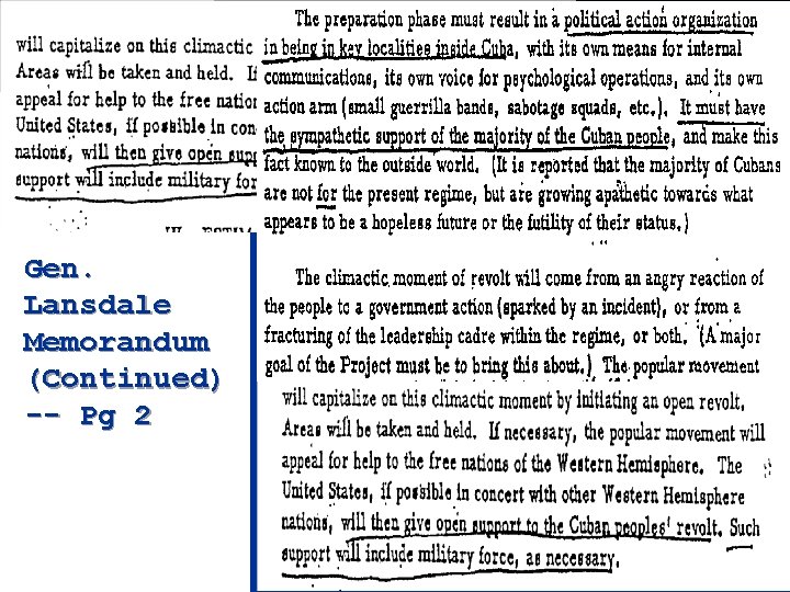 Gen. Lansdale Memorandum (Continued) -- Pg 2 