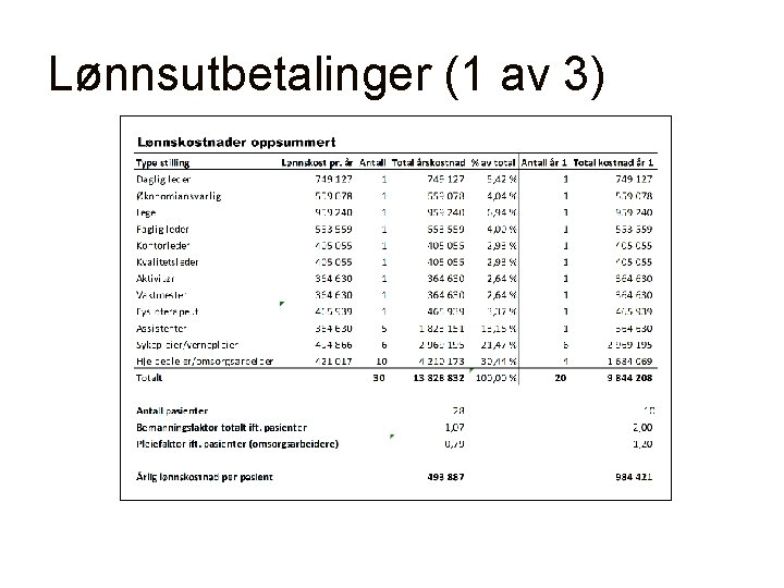 Lønnsutbetalinger (1 av 3) 