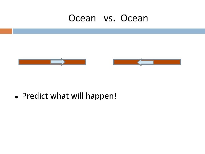 Ocean vs. Ocean l Predict what will happen! 