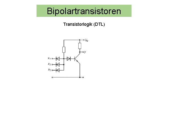 Bipolartransistoren Transistorlogik (DTL) 