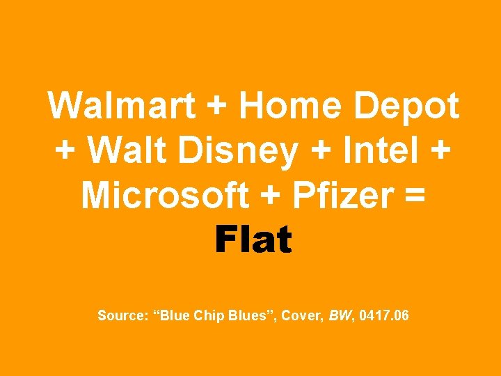 Walmart + Home Depot + Walt Disney + Intel + Microsoft + Pfizer =