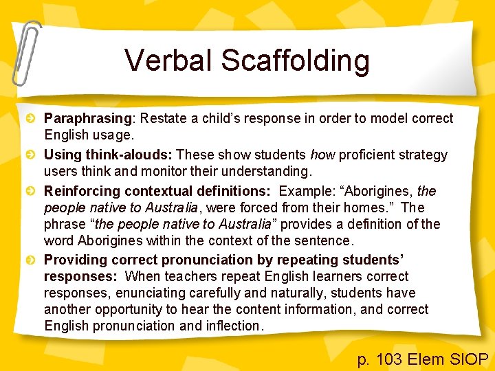 STRATEGIES SIOP Component 4 Sheltered Instructional Observation Protocol