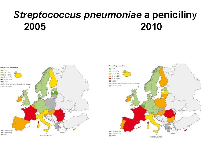 Streptococcus pneumoniae a peniciliny 2005 2010 