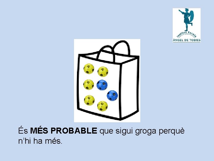 És MÉS PROBABLE que sigui groga perquè n’hi ha més. 