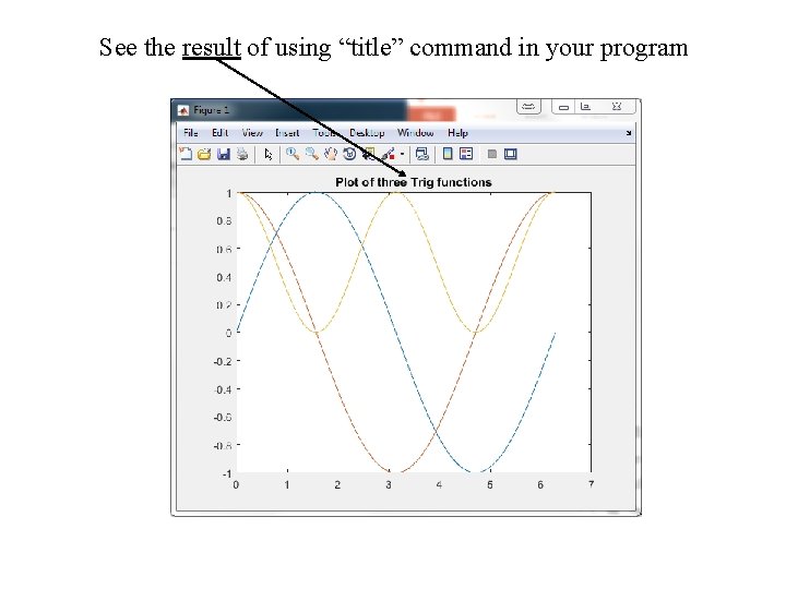 See the result of using “title” command in your program See the result of using “title” command in your program