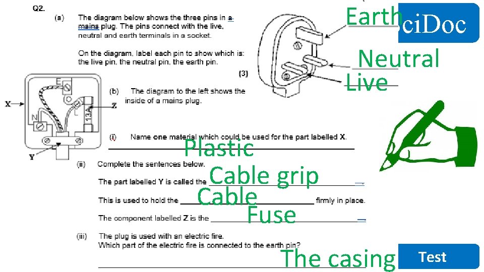 Earth Sci. Doc Neutral Live Plastic Cable grip Cable Fuse LO: I do We
