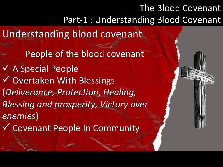 The Blood Covenant Part-1 : Understanding Blood Covenant Understanding blood covenant People of the