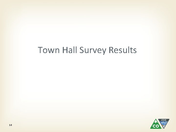 Town Hall Survey Results 14 