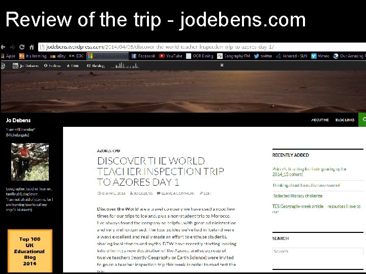 Review of the trip - jodebens. com 