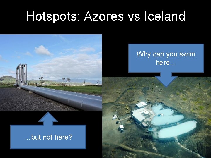 Hotspots: Azores vs Iceland Why can you swim here… …but not here? 