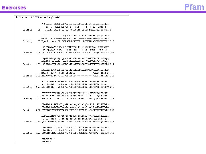 Exercises Pfam 