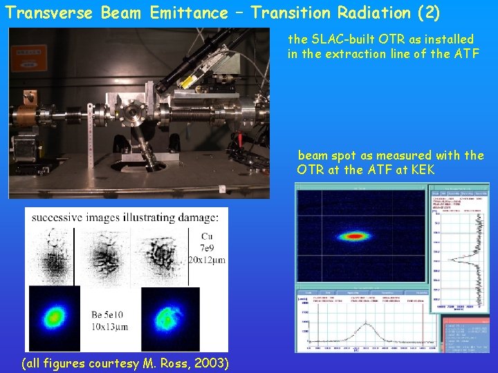 Transverse Beam Emittance – Transition Radiation (2) the SLAC-built OTR as installed in the