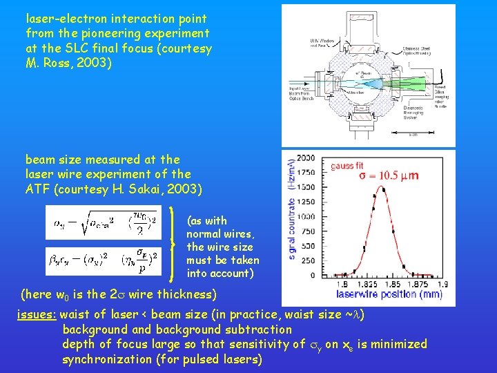 laser-electron interaction point from the pioneering experiment at the SLC final focus (courtesy M.