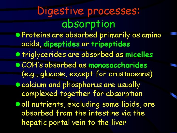Nutrient Absorption Occurs Primarily In The Digestion and Nutrient Metabolism Digestion l Digestion the