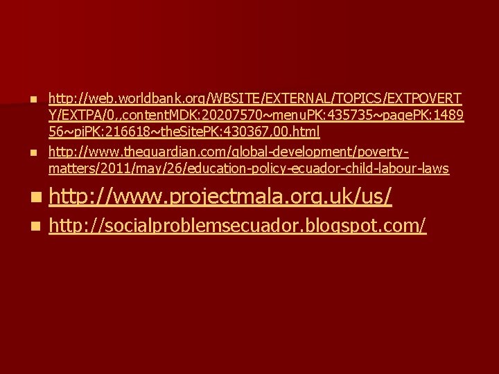 http: //web. worldbank. org/WBSITE/EXTERNAL/TOPICS/EXTPOVERT Y/EXTPA/0, , content. MDK: 20207570~menu. PK: 435735~page. PK: 1489 56~pi.