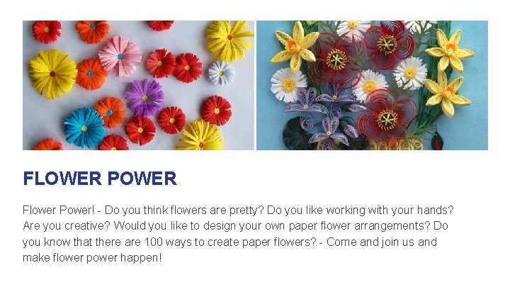 FLOWER POWER Flower Power! - Do you think flowers are pretty? Do you like