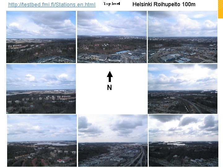 Helsinki Roihupelto 100 m http: //testbed. fmi. fi/Stations. en. html N 13 