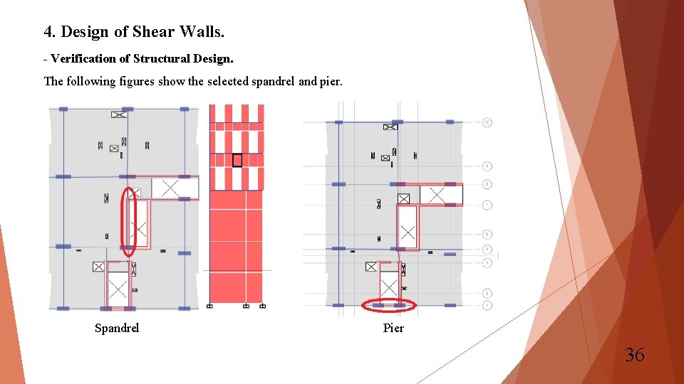 4. Design of Shear Walls. - Verification of Structural Design. The following figures show