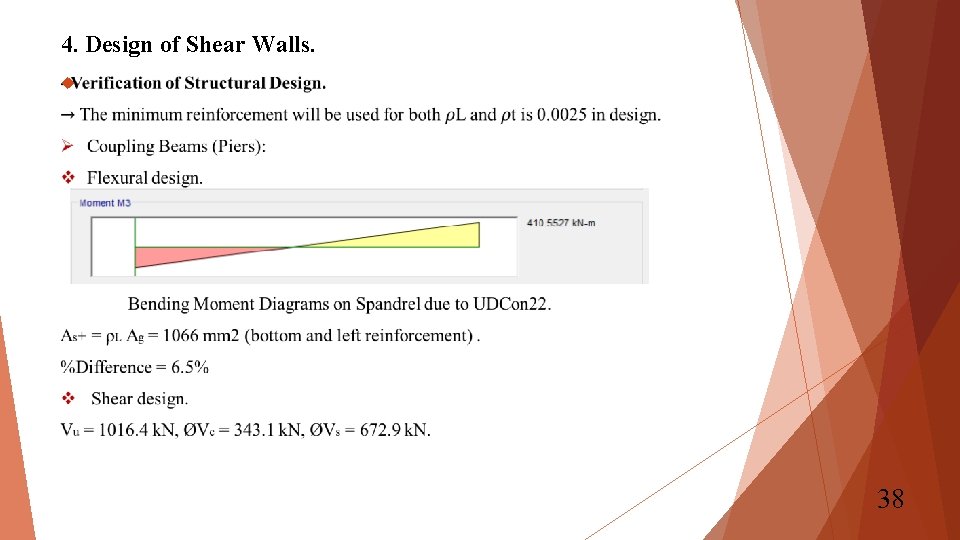 4. Design of Shear Walls. 38 