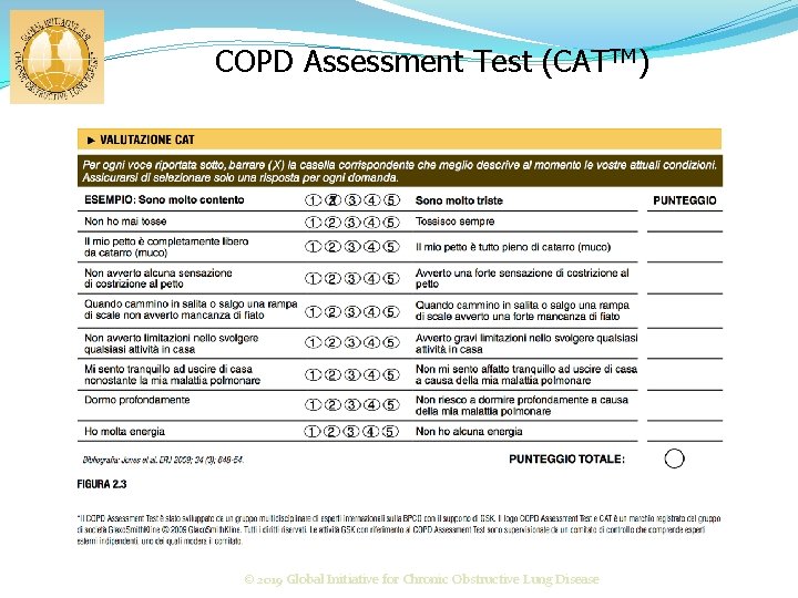 COPD Assessment Test (CATTM) © 2019 Global Initiative for Chronic Obstructive Lung Disease 