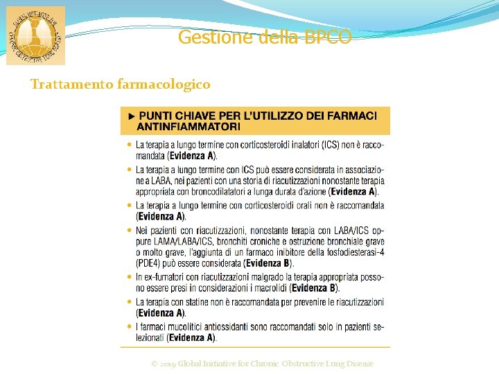Gestione della BPCO Trattamento farmacologico © 2017 Global Initiative for Chronic Obstructive Lung Disease
