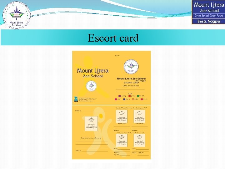 Escort card 