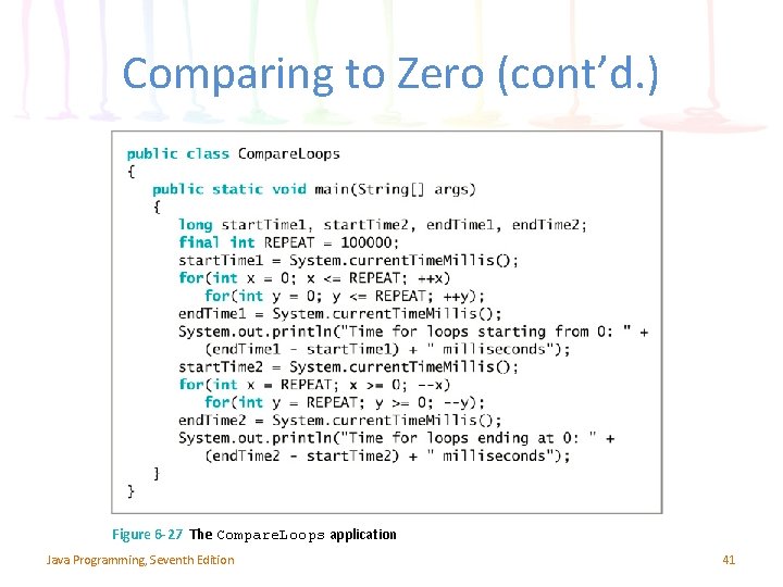 Comparing to Zero (cont’d. ) Figure 6 -27 The Compare. Loops application Java Programming,
