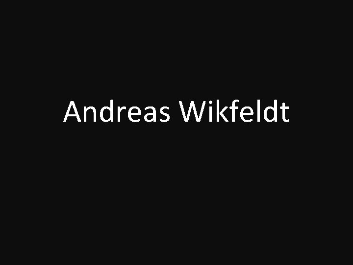 Andreas Wikfeldt 