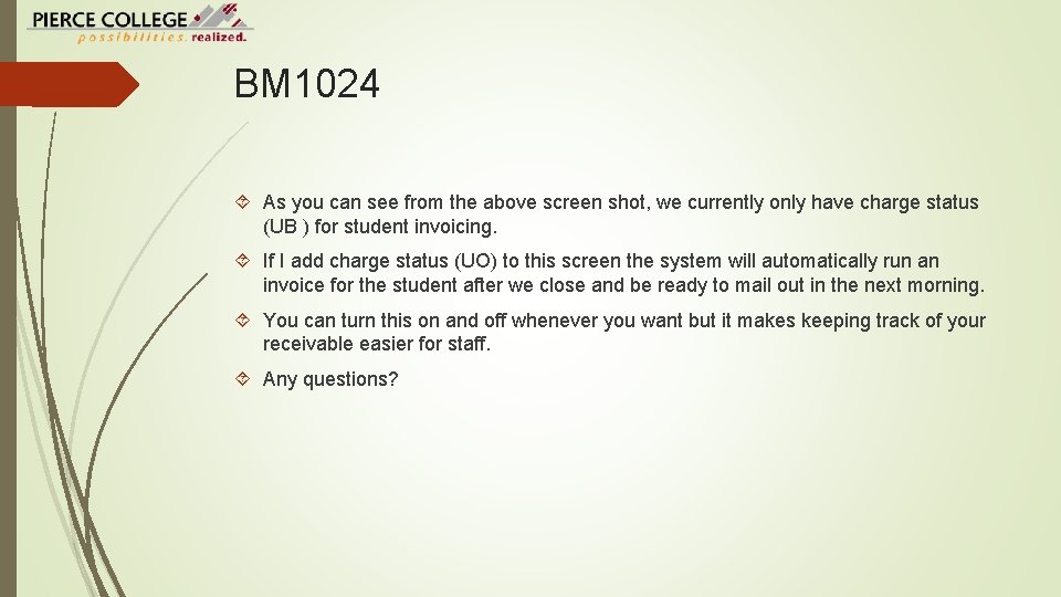 BM 1024 As you can see from the above screen shot, we currently only