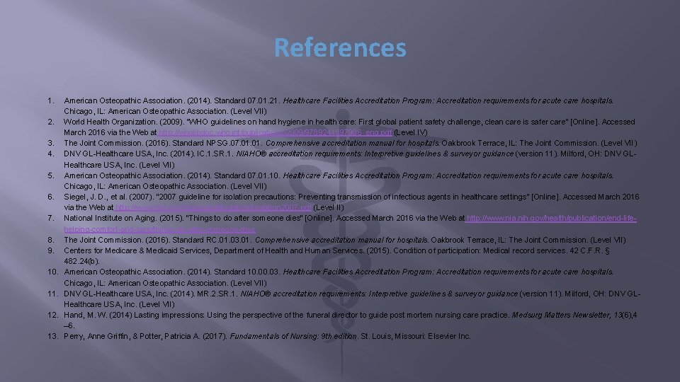 References 1. 2. 3. 4. 5. 6. 7. 8. 9. 10. 11. 12. 13.