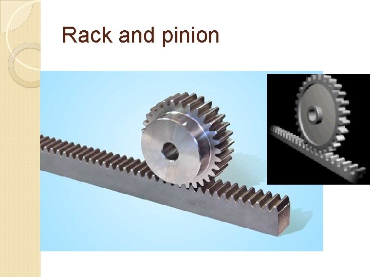 Rack and pinion 