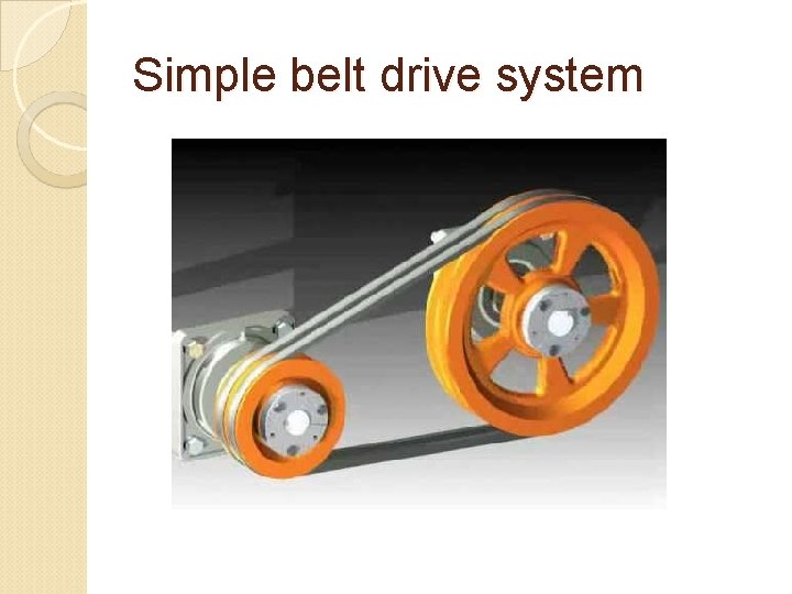 Simple belt drive system 