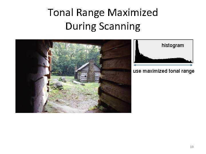 Tonal Range Maximized During Scanning histogram use maximized tonal range 19 