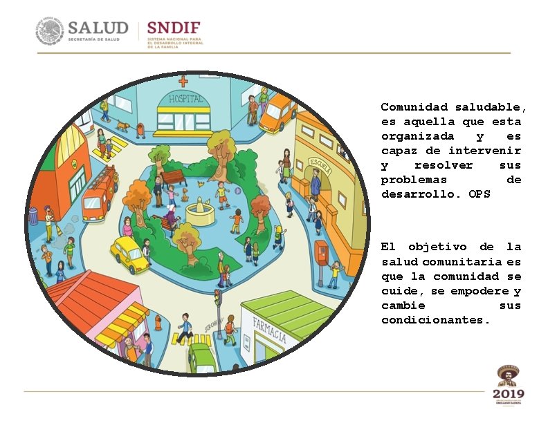 Comunidad saludable, es aquella que esta organizada y es capaz de intervenir y resolver