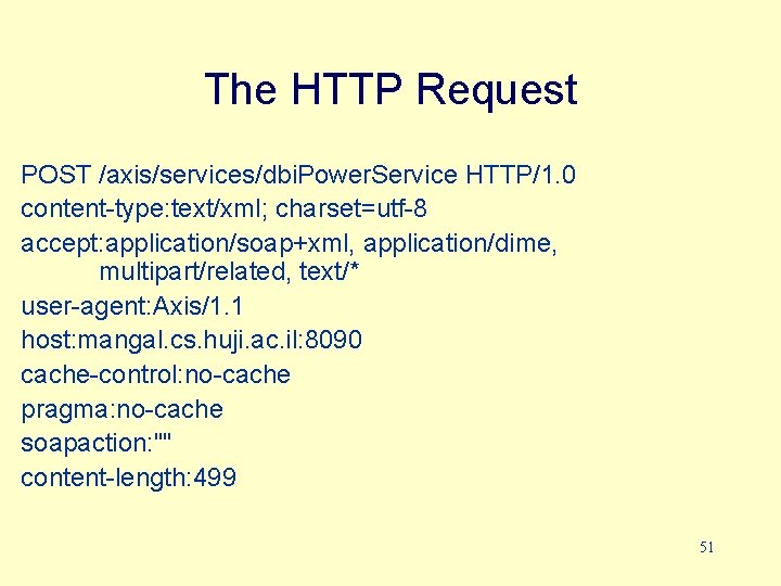 The HTTP Request POST /axis/services/dbi. Power. Service HTTP/1. 0 content-type: text/xml; charset=utf-8 accept: application/soap+xml,