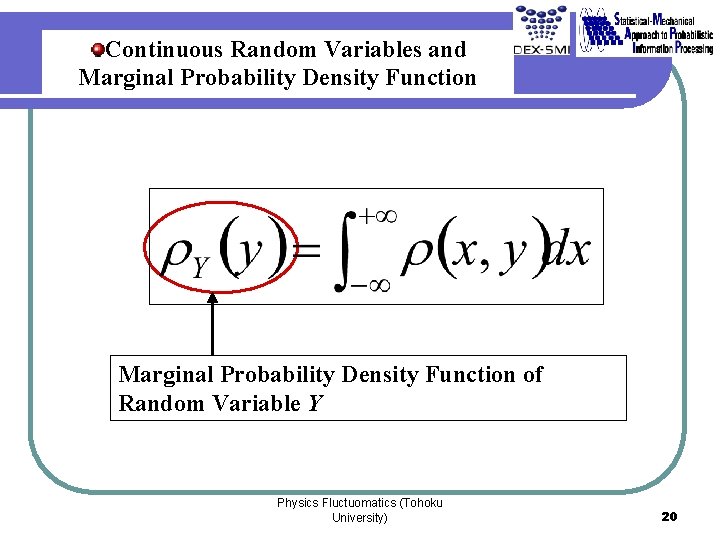Continuous Random Variables and Marginal Probability Density Function of Random Variable Y Physics Fluctuomatics